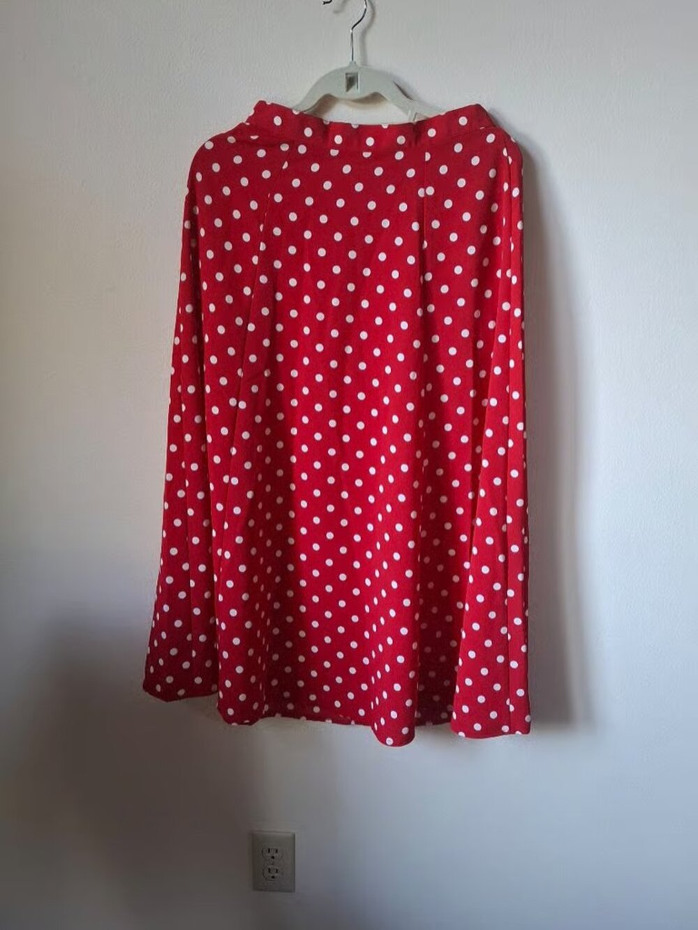 Vintage Nygard Collections Red and Polyester Polka Dot Skirt Size 8